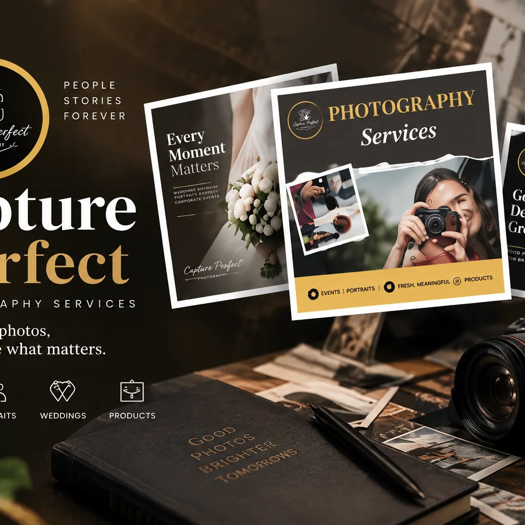 Capture Perfect photography services social graphic